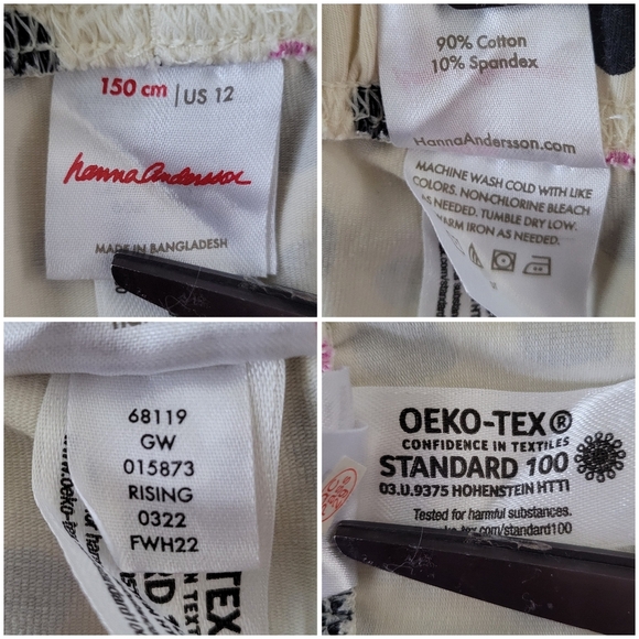 Hanna Andersson Girls White Multicolor Polka Dot Leggings Size 12 Pull-On Comfy - Picture 4 of 7